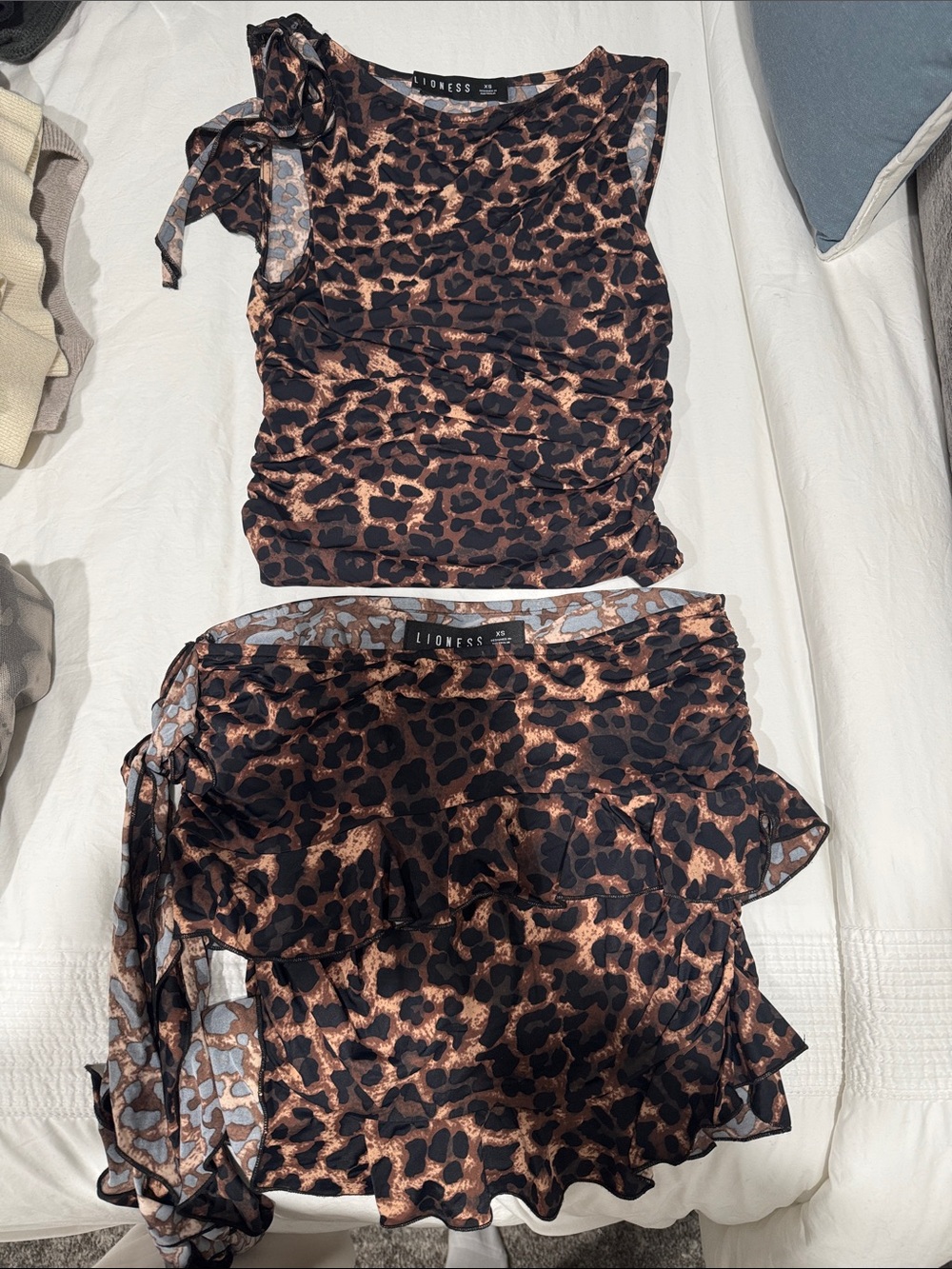 Lioness Leopard-Print Two-Piece Set in Brown and Black